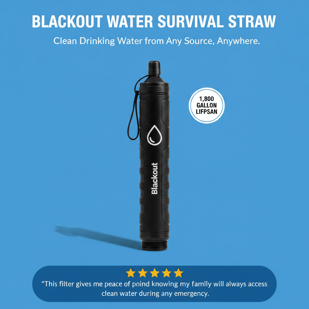 Blackout Water Survival Straw